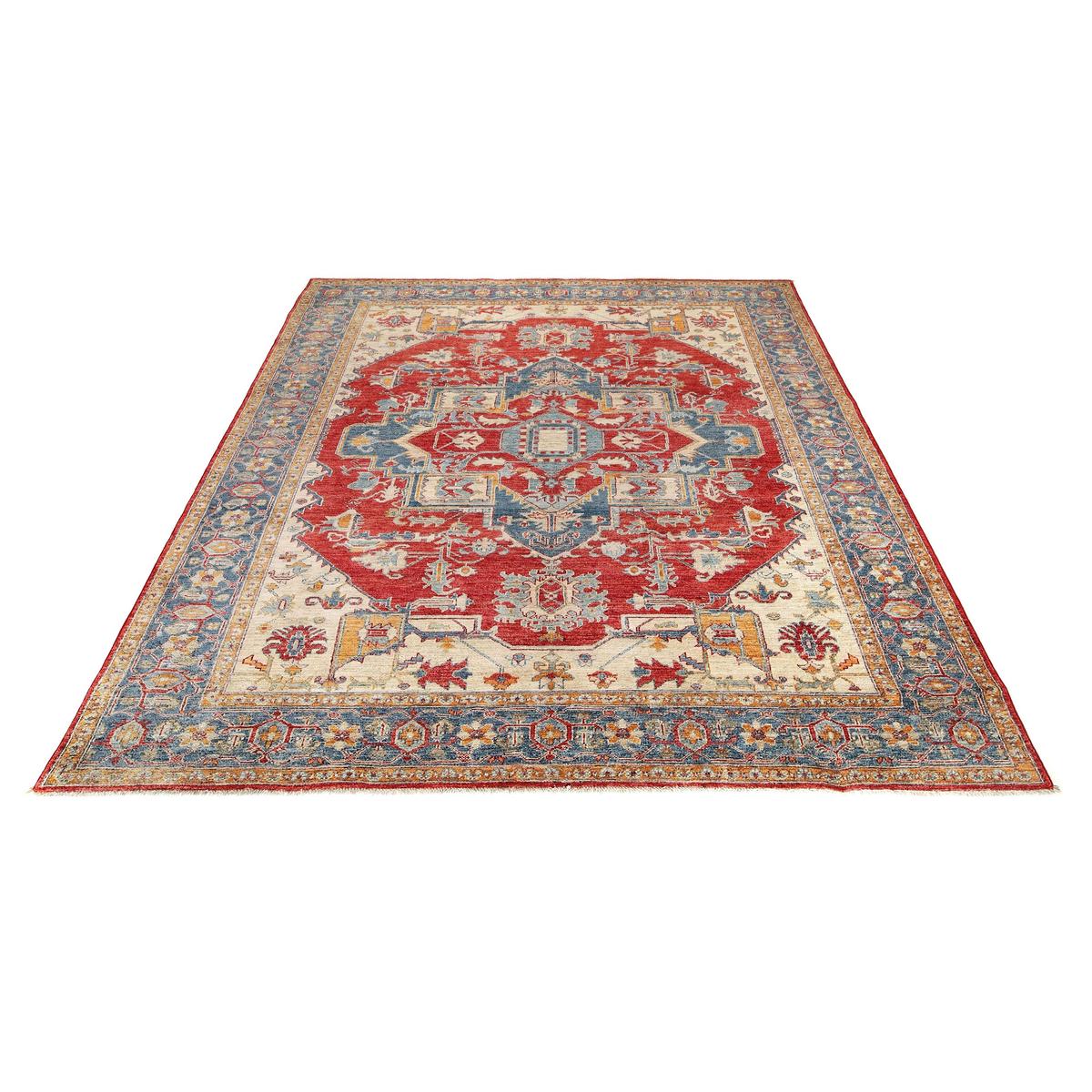 Handmade Persian Heriz Wool Area Rug Premium Oriental (ID W14241)