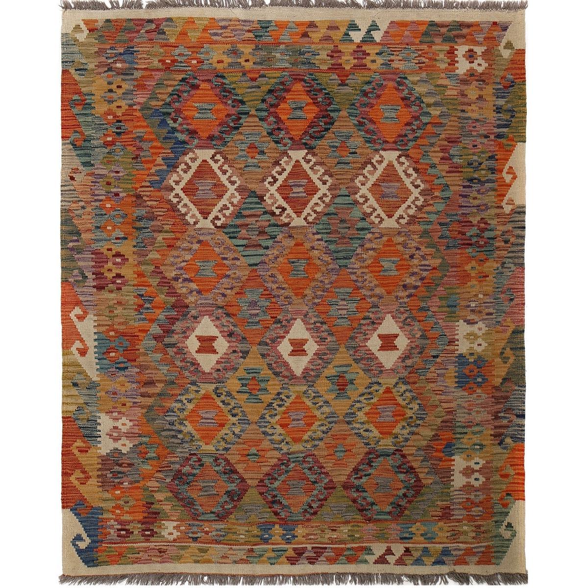Handmade Natural Wool Kilim Rug 152 × 195 cm – No. W16856