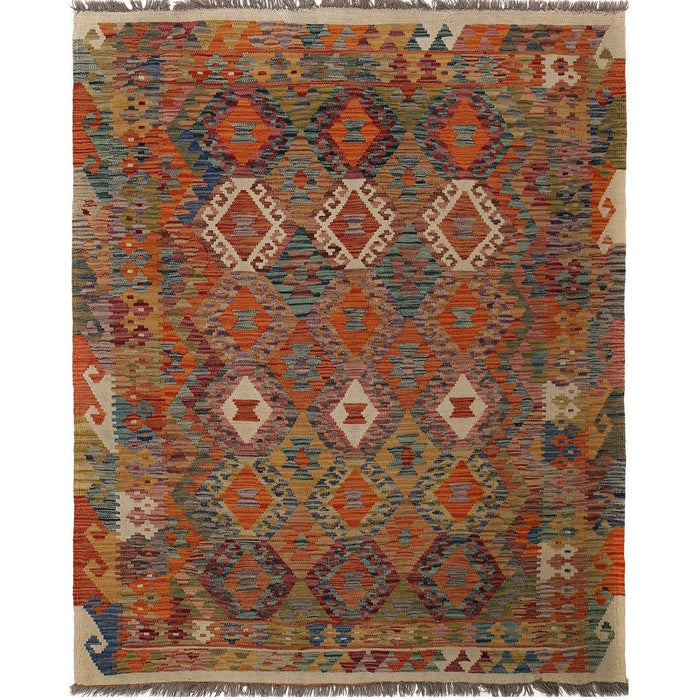Handmade Natural Wool Kilim Rug 152 × 195 cm – No. W16856