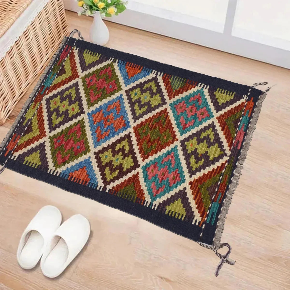 Handmade Vegetable Kelim 60 x 89 (cm) W30804