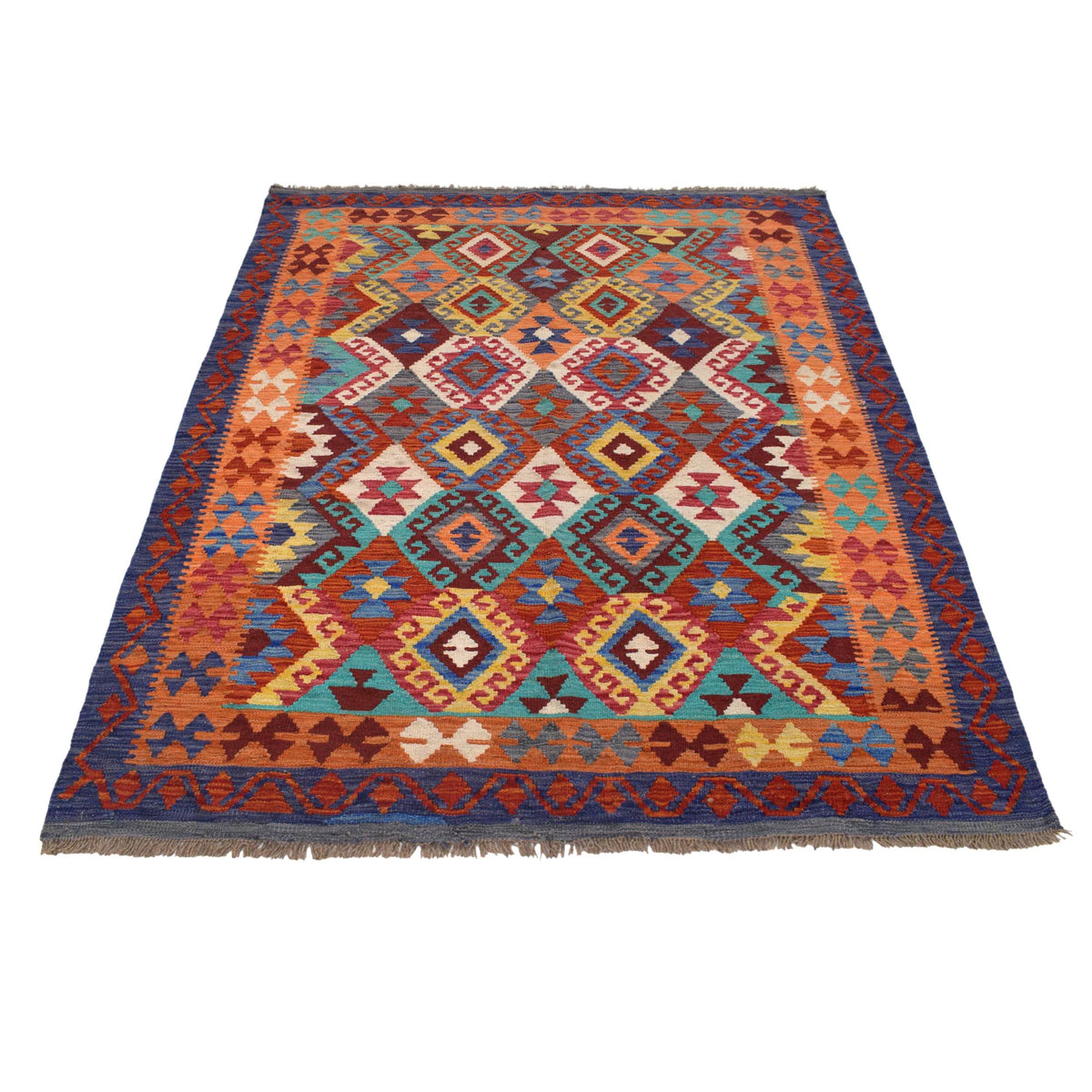 Handmade Vegetable Kilim 4' 11" x 5' 10" (ft) - No. W31194