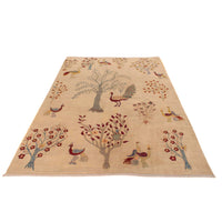 Hand-Knotted Tree of Life Carpet 5' 4" x 8' 1" (ft) - No. W34062