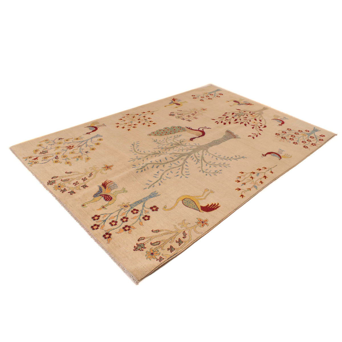 Hand-Knotted Tree of Life Carpet 5' 4" x 8' 1" (ft) - No. W34062