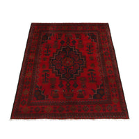 Handmade Wool Khal Mohammadi Area Rug Red 41x59in (ID W34111)