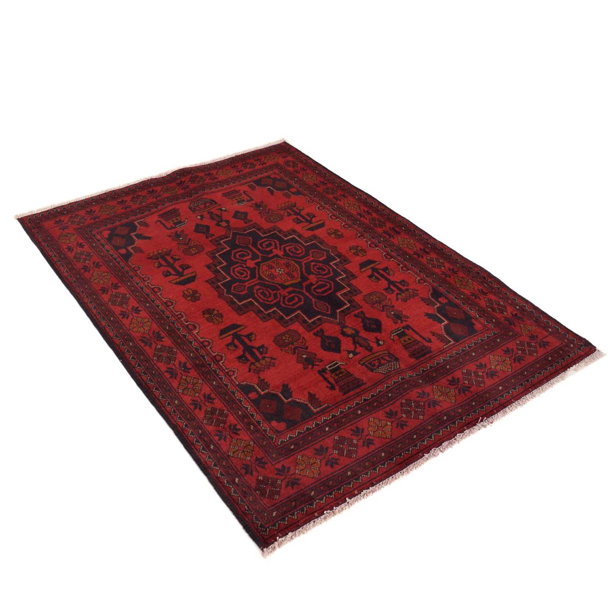 Handmade Wool Khal Mohammadi Area Rug Red 41x59in (ID W34111)
