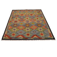Handmade Vegetable Kilim 4' 11 x 6' 4 (ft) - No. W34753