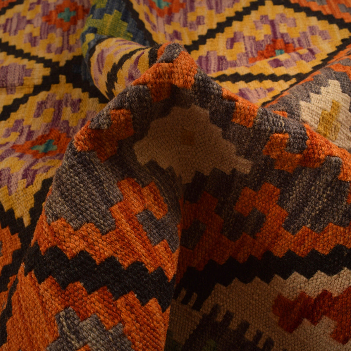 Handmade Vegetable Kelim 5' 0 x 6' 3 (ft) - No. W34755