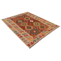 Handmade Vegetable Keilim 5' 1" x 6' 5" (ft) - No. W34841