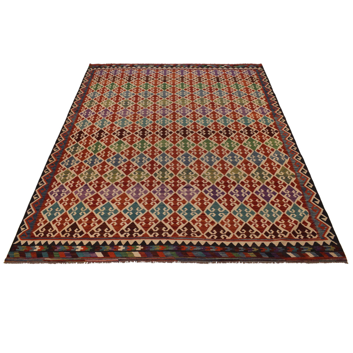 Handmade Vegetable Kilim 9' 11" x 13' 0" (ft) - No. W35577
