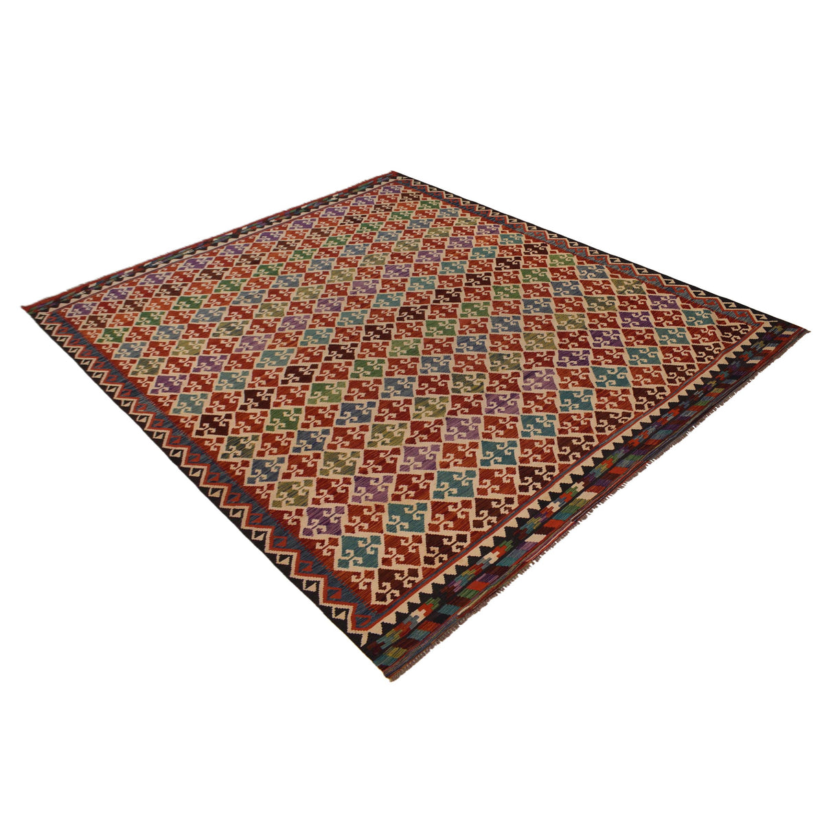 Handmade Vegetable Kilim 9' 11" x 13' 0" (ft) - No. W35577
