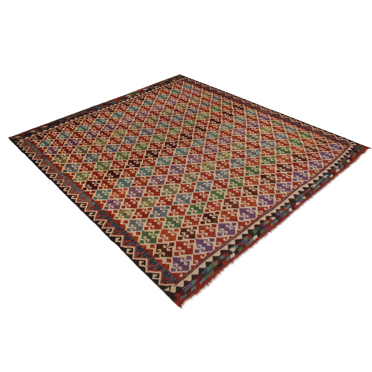 Handmade Vegetable Kilim 9' 11" x 13' 0" (ft) - No. W35577