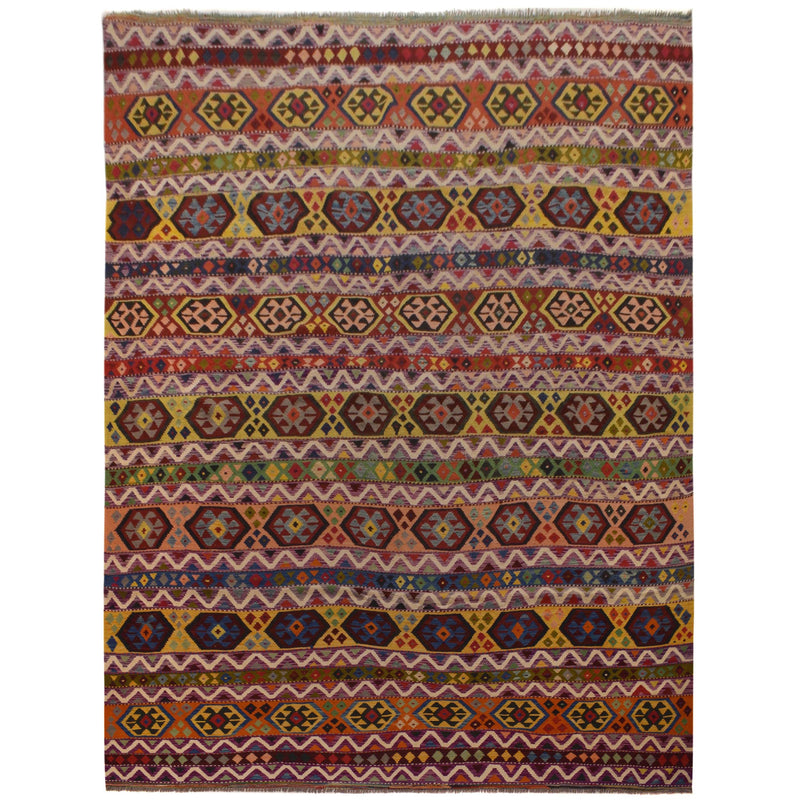 Handmade Vegetable Kilim 9' 9" x 13' 3" (ft) - No. W35579