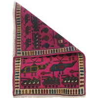 Handmade Pink War Rug 61 x 89 (cm) (ID W35588)