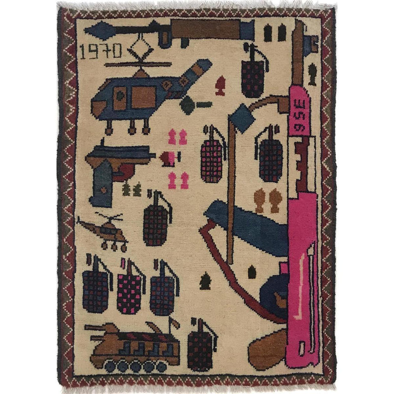 Premium Handmade Wool Rug 63 x 77 cm (ID W35590)