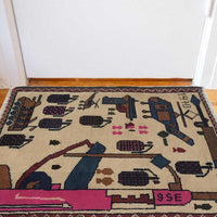 Premium Handmade Wool Rug 63 x 77 cm (ID W35590)