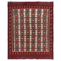 Hand Knotted Vintage Kilim 4' 10" x 6' 1" (ft) - No. Y12465