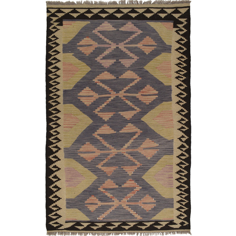 Handmade Vegetable Kilim 3' 3  x 5' 2 (ft) - No. Y13990