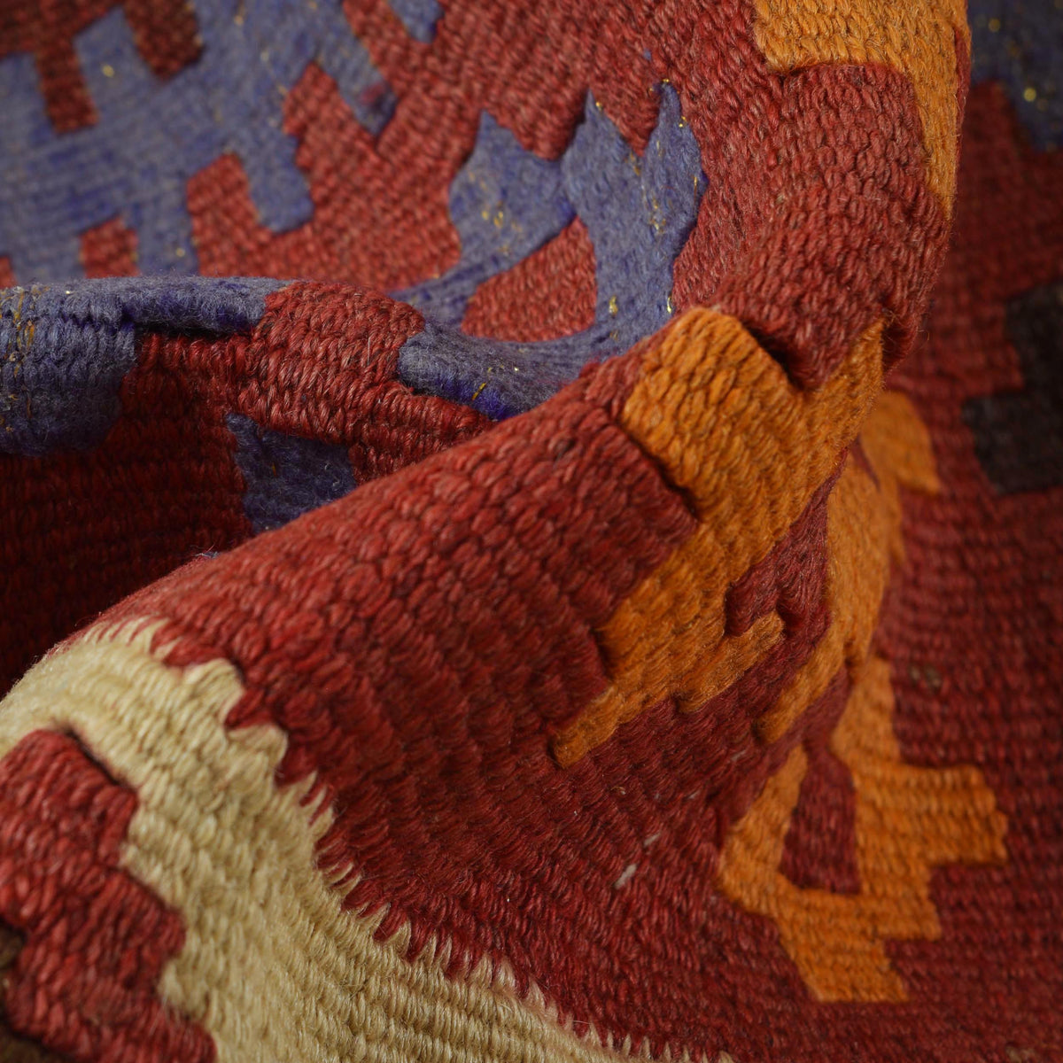 Hand Knotted Multi Dhurrie  5' 9" x 7' 11" (ft) - No. Y15798