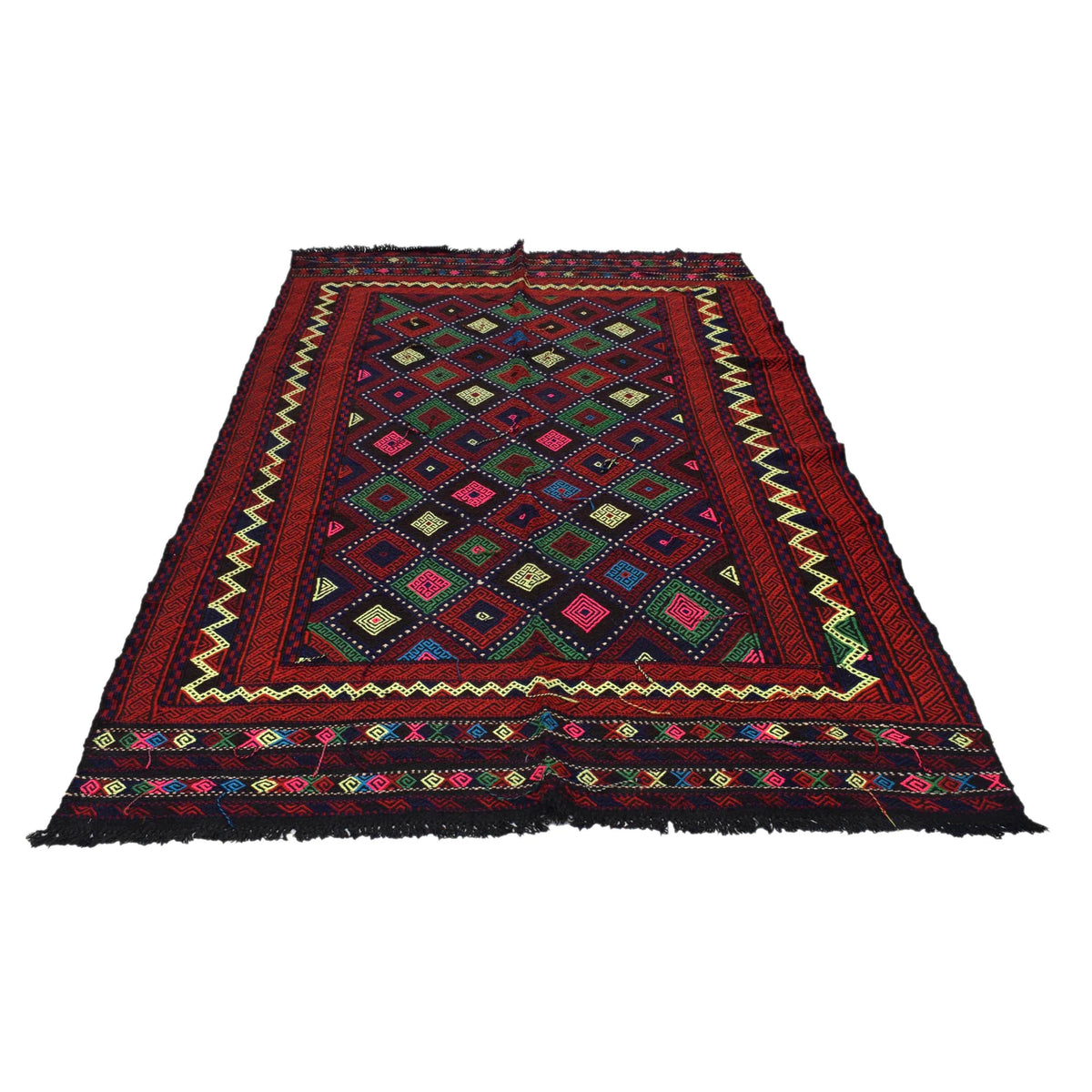 Hand Knotted Suzuni Kelim 5' 1" x 8' 5" (ft) - No. Y16037