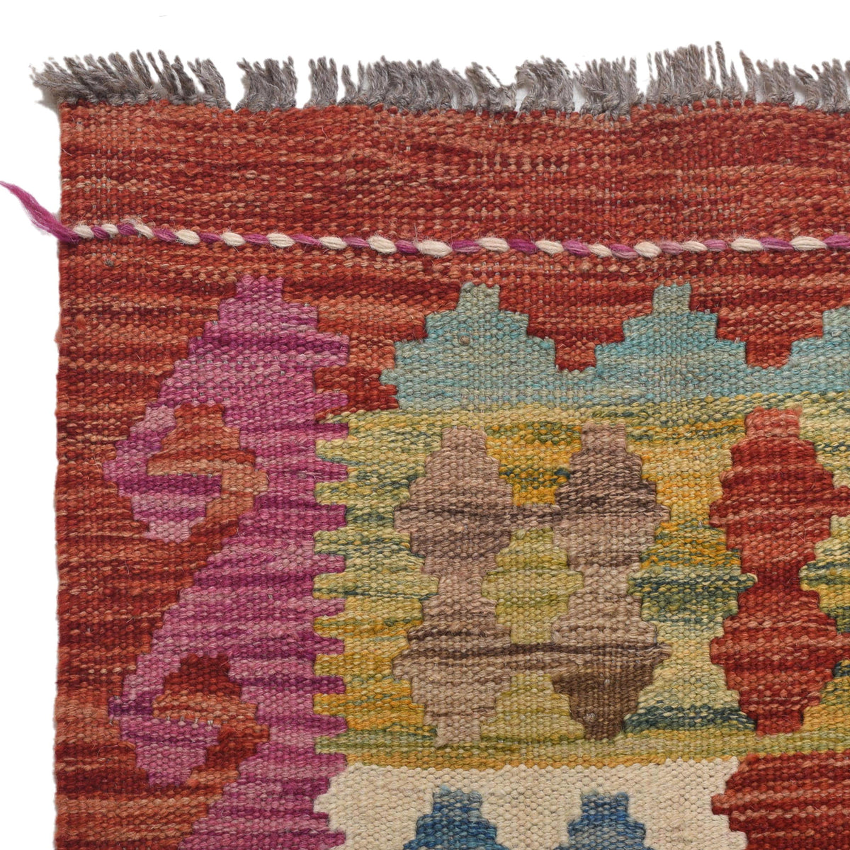 Handmade Vegetable Kilim 6' 7" x 9' 5" (ft) - No. Y31017