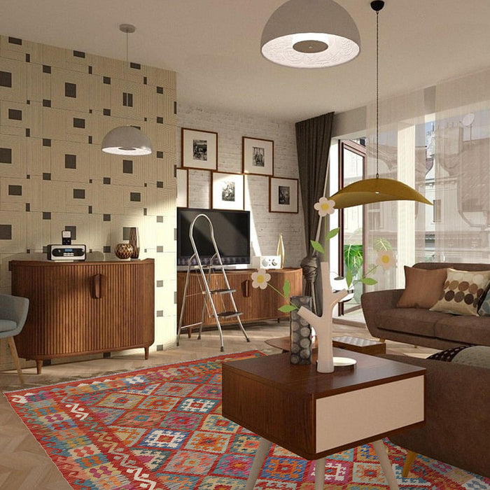 Handmade Vegetable Kilim 6' 7" x 9' 5" (ft) - No. Y31017