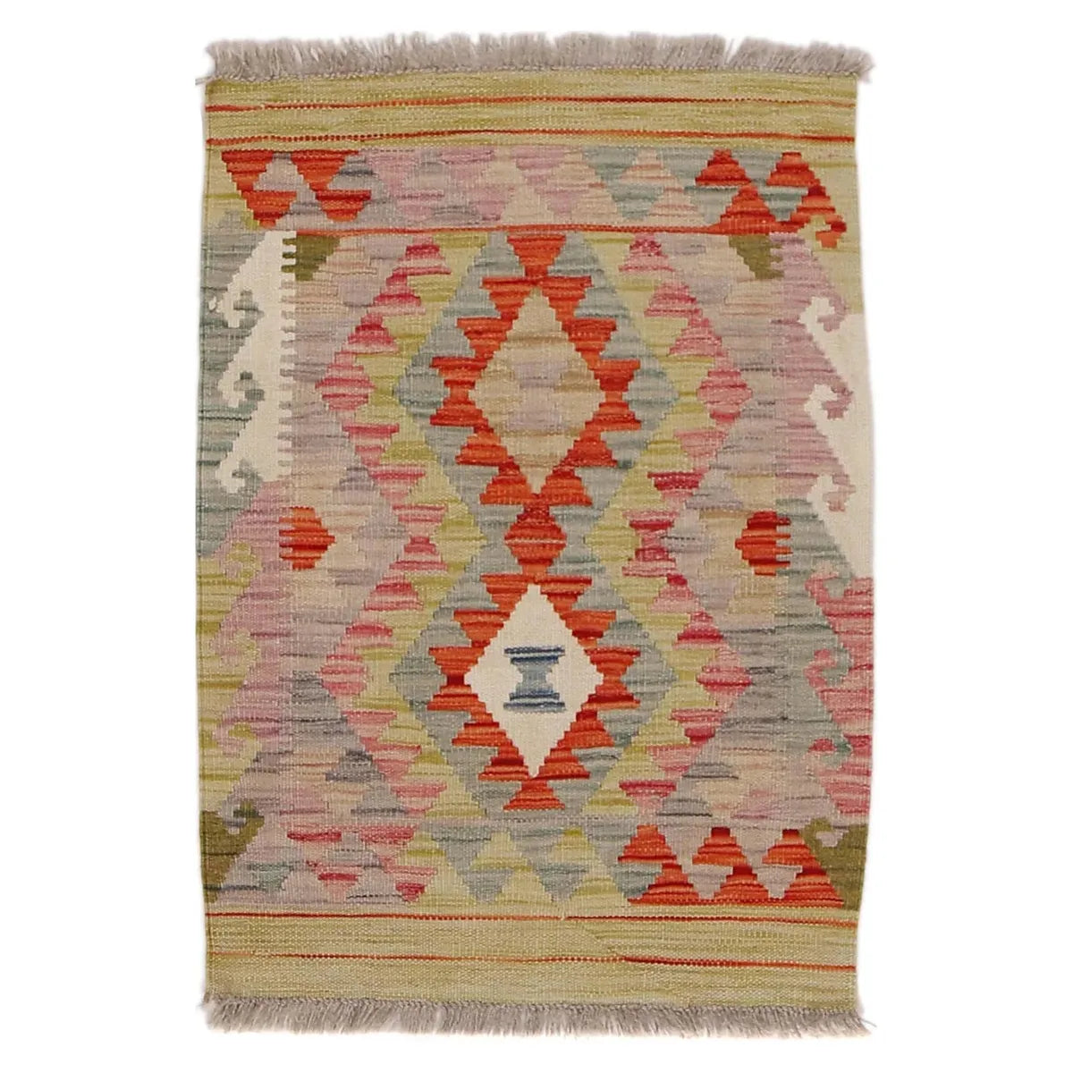 Handmade Natural Wool Kilim Rug 61 × 86 cm – No. Y31825