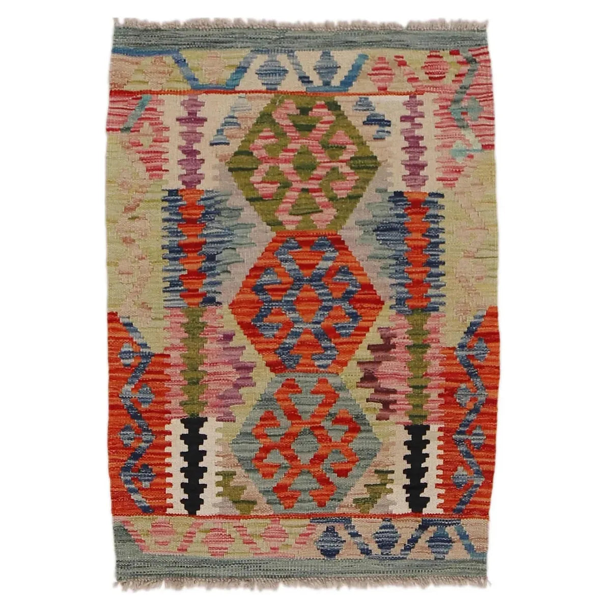 Handmade Natural Wool Kilim Rug 64 × 89 cm – No. Y31890