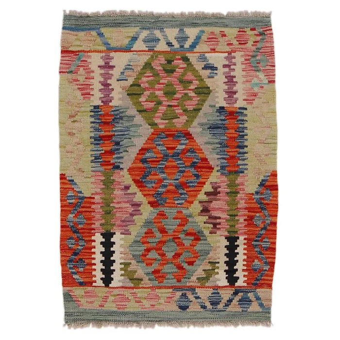 Handmade Natural Wool Kilim Rug 64 × 89 cm – No. Y31890