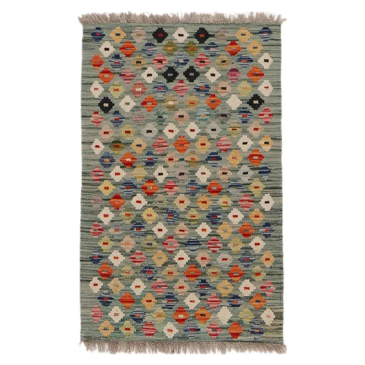 Handmade Natural Wool Kilim Rug 56 × 89 cm – No. Y31898