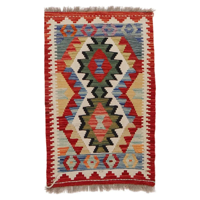 Handmade Natural Wool Kilim Rug 60 x 96 cm– No. Y31908