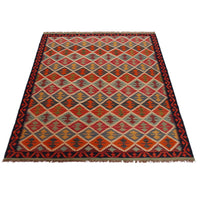 Handmade Vegetable Kelim 5' 9" x 7' 7" (ft) - No. Y35597