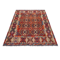Handmade Vegetable Kilim 6' 5" x 8' 7" (ft) - No. Y35600