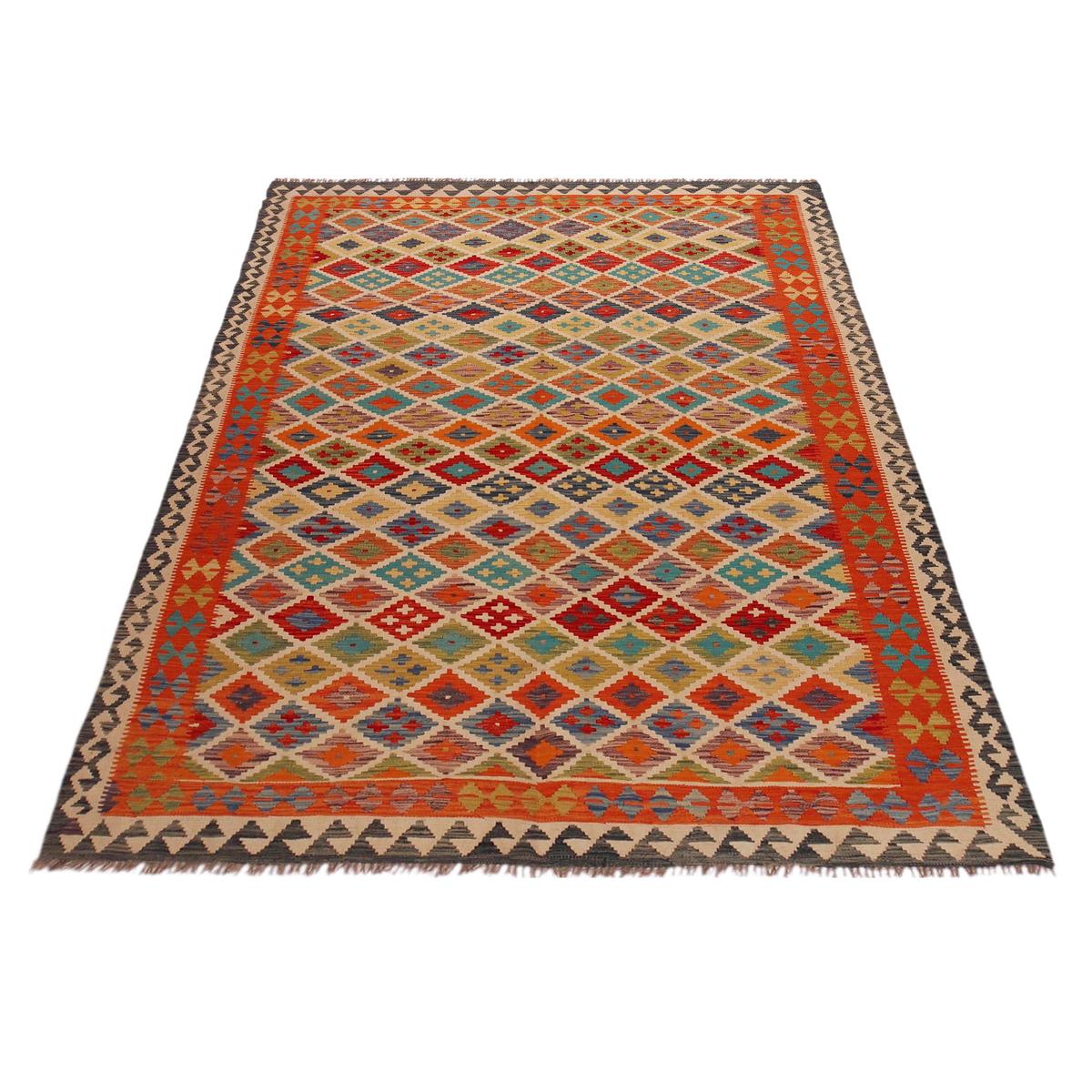 Handmade Vegetable Kelim 6' 9" x 9' 8" (ft) - No. Y35601