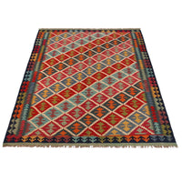 Handmade Vegetable Kilim 5' 9" x 7' 9" (ft) - No. Y35602