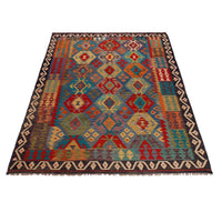 Handmade Vegetable Kelim 6' 0" x 8' 1" (ft) - No. Y35605