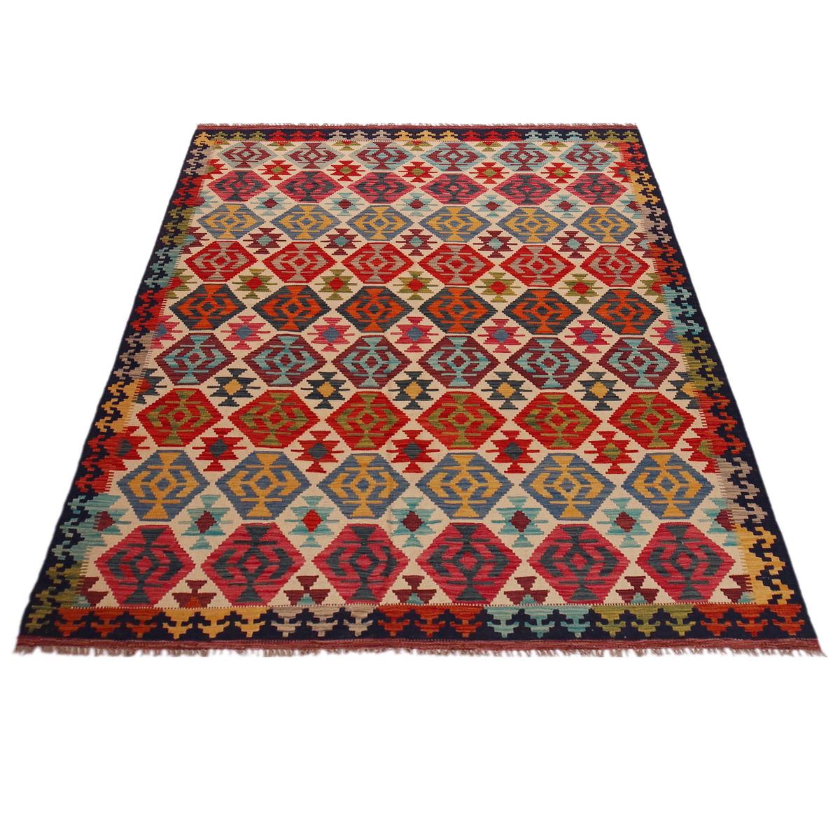 Handmade Vegetable Kilim 5' 10" x 8' 2" (ft) - No. Y35606