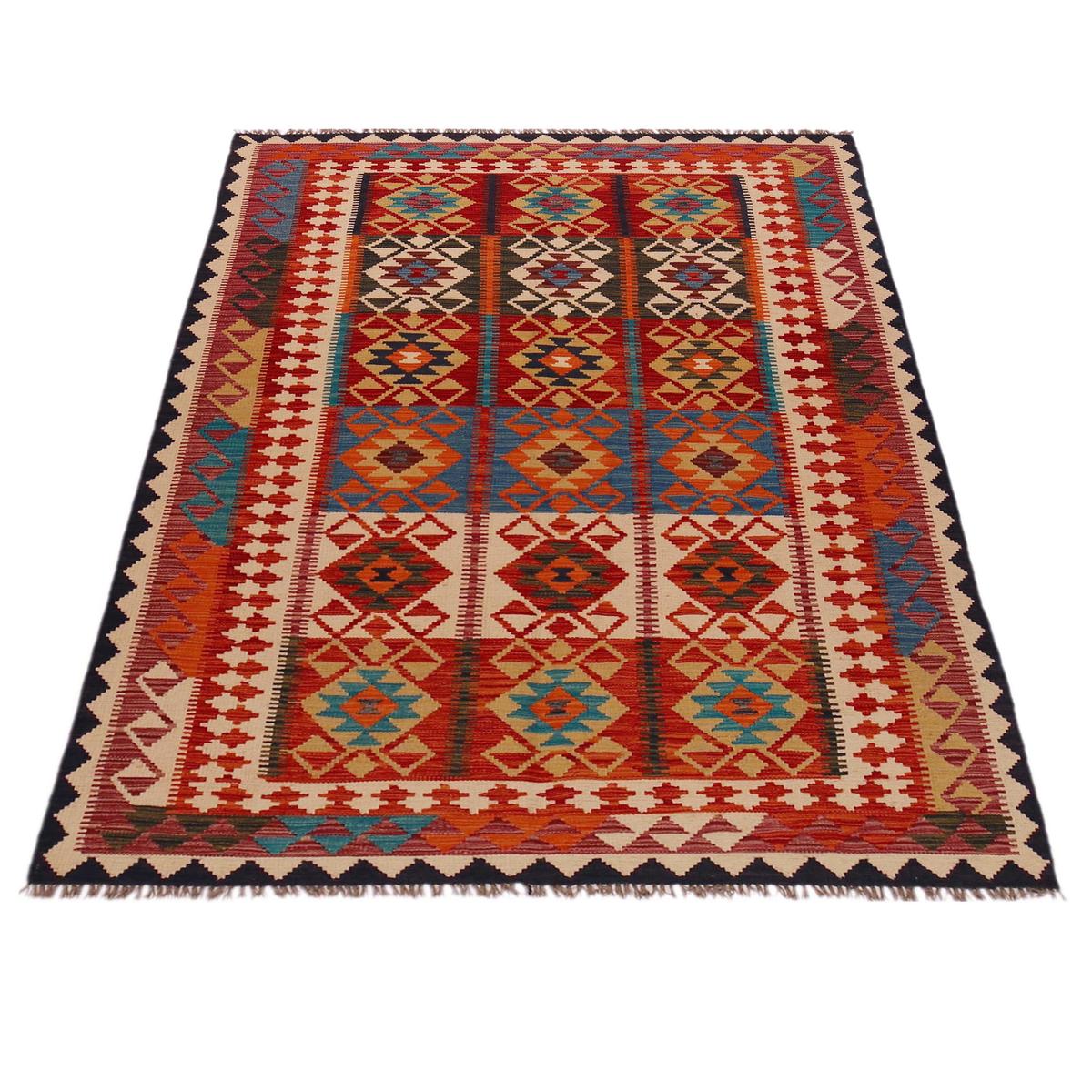 Handmade Vegetable Kelim 5' 1" x 7' 10" (ft) - No. Y35607