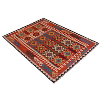 Handmade Vegetable Kelim 5' 1" x 7' 10" (ft) - No. Y35607