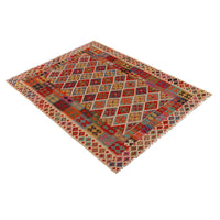 Handmade Vegetable Kilim 5' 11" x 8' 5" (ft) - No. Y35608