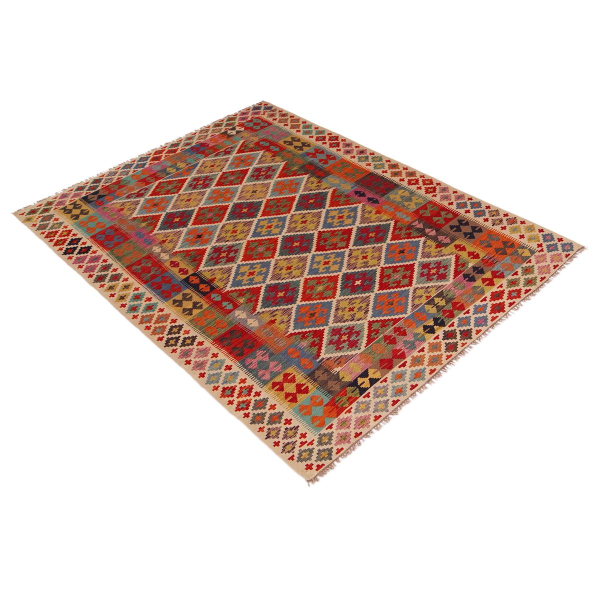 Handmade Vegetable Kilim 5' 11" x 8' 5" (ft) - No. Y35608