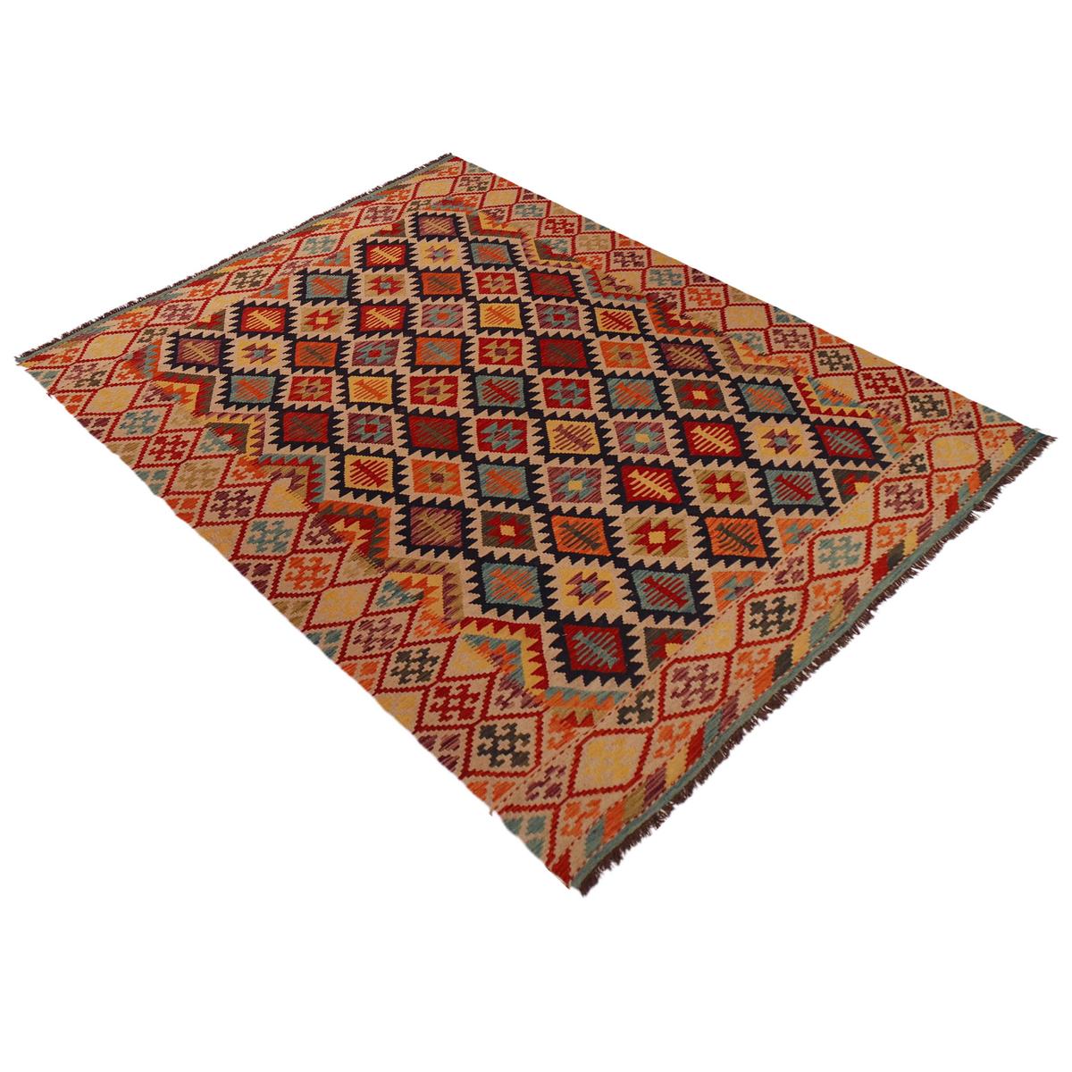 Handmade Vegetable Kilim 6' 9" x 10' 0" (ft) - No. Y35645