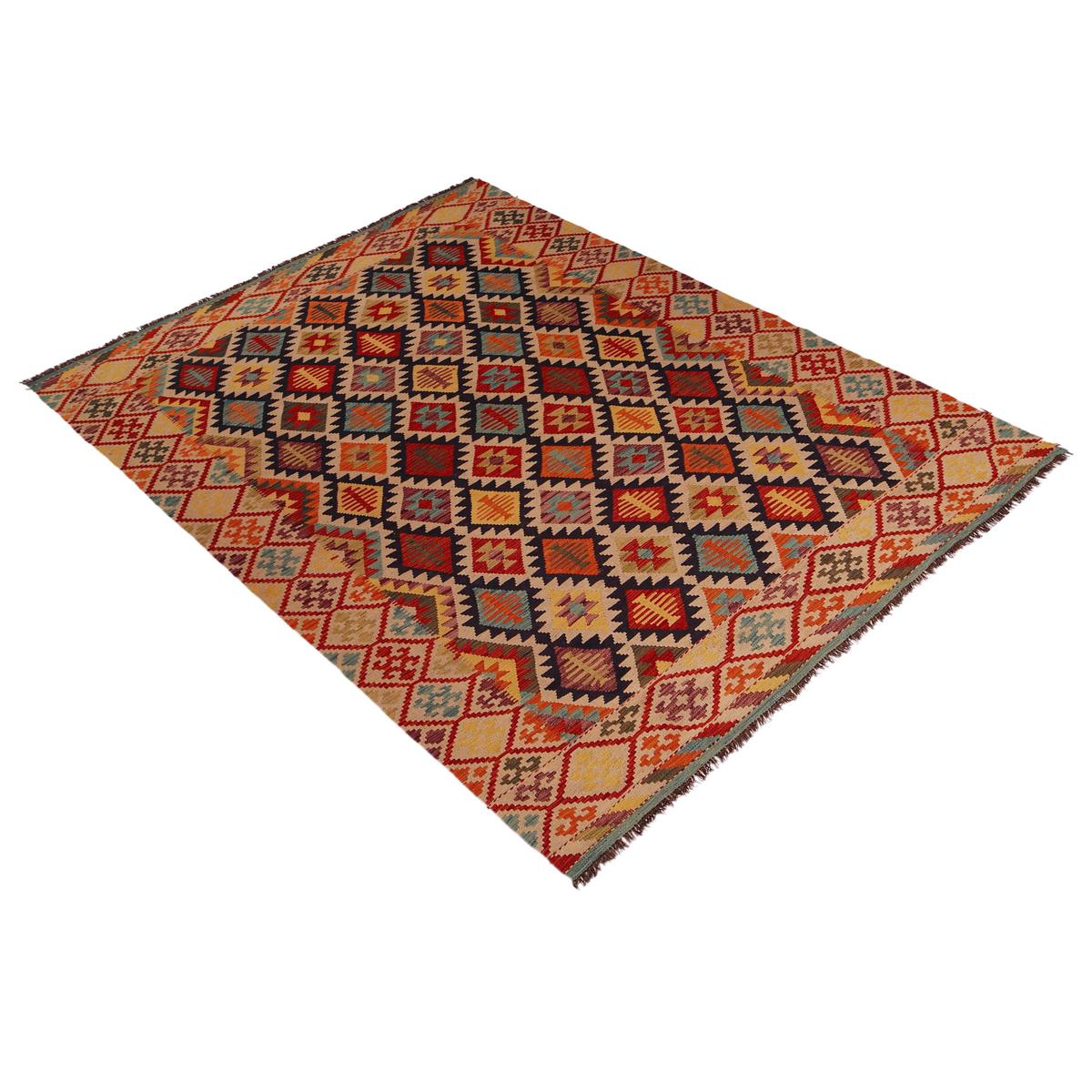 Handmade Vegetable Kilim 6' 9" x 10' 0" (ft) - No. Y35645